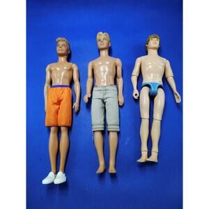 3 assorted dolls, barbie type male dolls, 3 boy fashion dolls, (TY016)